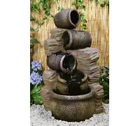 Primrose Cascading Jars Water Feature Stone Effect Indoor Outdoor Cherika 77cm Primrose Stone