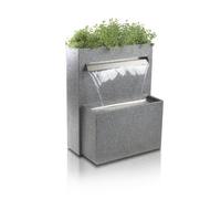 Primrose Cascata Delle Granite Touch Waterfall Planter Water Feature Fountain With Lights H89Cm