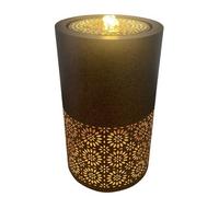 Primrose Cautley Filgree Floral Cut Out Design Water Feature With Led Lights 50Cm