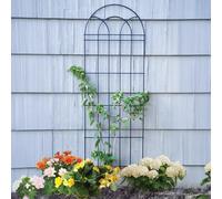 Primrose Classic Powder Coated Steel Metal Trellis in Black 182cm Primrose Black