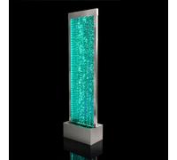 Primrose Commercial Bubble Water Wall Stainless Steel Water Feature With Colour Changing Leds & Remote Control Indoor Use 184Cm