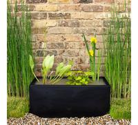 Primrose Complete Pond In A Pot Kit with Zinc Trough Planter in Black 24cm Primrose Black