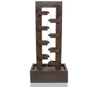 Primrose Corbino 8 Tier Cascading Wall Zinc Water Feature with Lights 109cm in Bronze Primrose Bronze