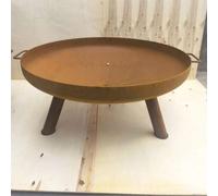Primrose Corten Steel Fire Bowl With Round Legs 100Cm Round