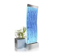 Primrose Cosmo Curved Bubble Water Feature Wall With Colour Changing Leds Indoor Use 183Cm