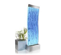 Primrose Cosmo Curved Bubble Water Feature Wall With Colour Changing Leds Indoor Use 183Cm