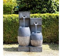 Primrose Covo Pouring Bowls Water Feature With Lights 74cm in Grey Primrose Grey