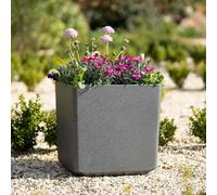 Primrose Cube Stone Effect Planter Square Plant Pot For Indoor Outdoor Gardens 43Cm