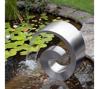 Primrose Curve Stainless Steel Cascading Water Feature With Reservoir 66Cm
