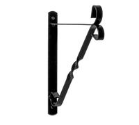 Primrose Curved Design Hanging Basket Bracket Hook for Outdoor Wall 25cm in Black Primrose Black