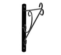 Primrose Curved Design Hanging Basket Bracket Hook for Outdoor Wall 28cm in Black Primrose Black