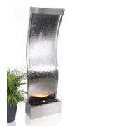 Primrose Curved Stainless Steel Water Feature Wall Cascade Indoor Use 183Cm