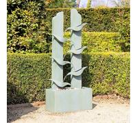 Primrose H123cm Elvas Tiered Cascading Zinc Water Feature With Lights Outdoor Garden Fountain
