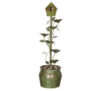 Primrose Enchanted Zinc Bird Box Cascading Water Feature 130cm in Grey Primrose Grey