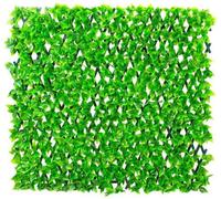 Primrose Extendable Artificial Flower Outdoor Screening Trellis Green 1m x 2m Primrose Green