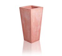 Primrose Fibrecotta Terracotta Tall Flared Square Planter 89cm in Red Primrose Red