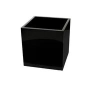 Primrose Fibreglass Cube Planter In Black 50Cm