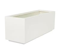 Primrose Fibreglass Trough Gloss Planter in White 90cm Primrose White