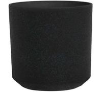 Primrose Flower Pot Cylinder Plastic Planter in Black Small 28cm