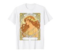 Primrose Flowers Art Nouveau Style February Birthday Value Graphic T-Shirt