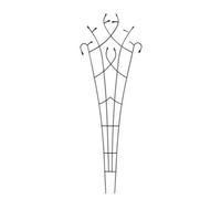 Primrose Forged Fan Design Trellis With Leaves In Black 203Cm