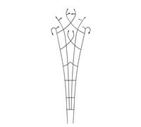 Primrose Forged Fan Design Trellis With Leaves In Black 203Cm