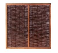Primrose Framed Willow Hurdle Fence Panel Handwoven 6ft x 6ft in None Primrose None