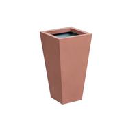 Primrose Frost And Rust-Resistant Outdoor Zinc Flared Square Planter In A Copper Finish 48Cm