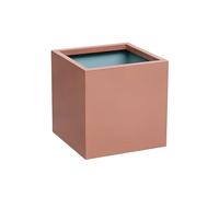 Primrose Frost and Rust-Resistant Outdoor Zinc Square Cube Planter in a Copper Finish Jumbo 60cm (23.6in)