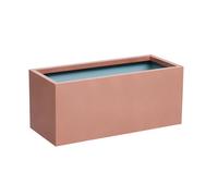 Primrose Frost And Rust-Resistant Outdoor Zinc Trough Planter In A Copper Finish 75Cm