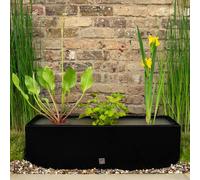 Primrose Full Pond In A Pot Kit with Fibreglass Trough Planter in Black 26cm Primrose Black