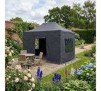 Primrose Full Set Of Charcoal Grey Sidewalls For 3M X 4.5M Pop Up Gazebo