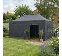 Primrose Full Set Of Charcoal Grey Sidewalls For 3M X 6M Pop Up Gazebo