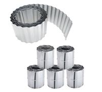 Primrose Galvanised Lawn Edging Rust Proof Wavy Roll 10m Rolls in Silver | Size: 10 Pack Primrose Silver 10 Pack
