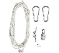 Kookaburra Galvanised Steel Easy Hoist Standard Fixing Kit For Shade Sail Fitting Garden Patio Accessory