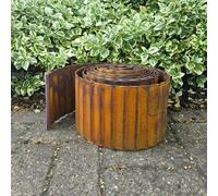 Primrose Galvanised Steel Wavy Border Edging Lawn Path Edge Roll to Reduce Weed Transfer 10m in Red Primrose Red