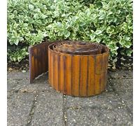 Primrose Galvanised Steel Wavy Border Edging Lawn Path Edge Roll to Reduce Weed Transfer 10m in Red Primrose Red