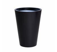 Primrose Galvanised Zinc Black Cone Flared Garden Planter with Drainage 70cm Primrose Black