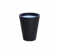 Primrose Galvanised Zinc Black Cone Flared Garden Planter With Drainage Medium 40Cm