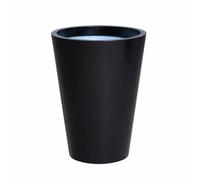 Primrose Galvanised Zinc Black Cone Flared Garden Planter with Drainage XL 70cm (27.5in)