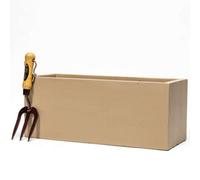 Primrose Garden Fibrecotta Sand Beige Trough Rectangular Planter Small Sand 50Cm