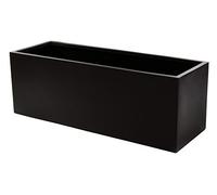 Primrose Garden Outdoor Fibreglass Trough Planter in Matte Black Medium 40cm x 80cm (15.7in x 31.5in)