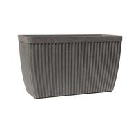 Primrose Garden Outdoor Trough Patterned Resin Planter in Artisan Grey 73cm in Dark Grey Primrose Dark Grey