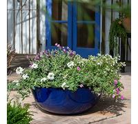Primrose Garden Royal Blue Glaze Effect Bowl Planter 55cm (23.7in)