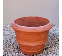 Primrose Garden Terracotta Round Rolled Rim Patio Planter Pot 44.5cm Primrose Terracotta