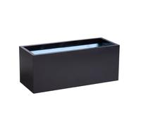 Primrose Garden Zinc Galvanised XL Trough Planter Black 120cm x 50cm (47.2in x 16.7in)