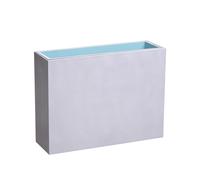 Primrose Garden Zinc Tall Trough Outdoor Planter with Insert Silver 95cm Primrose Silver