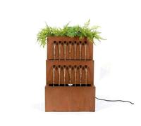 Primrose Garnock Galvanised Zinc Cascading Garden Water Feature And Planter 76Cm