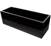 Primrose Gel Coated Black Fibreglass Trough Garden Planter Small 24Cm X 80Cm