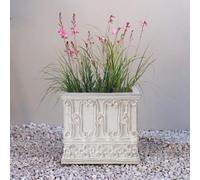 Primrose Giovanni Patterned Ceramic Cube Planter In Grey 44Cm